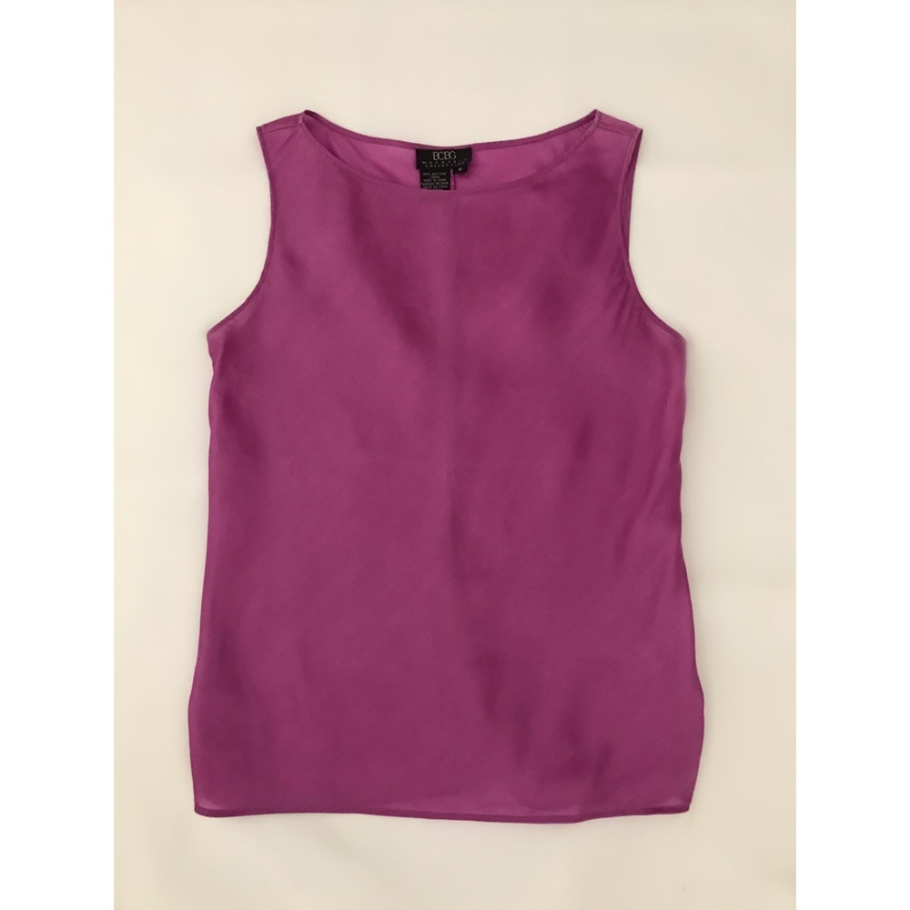 BCBGMaxAzria Sleeveless, Purple, Silk, Business Casual Top - Size S